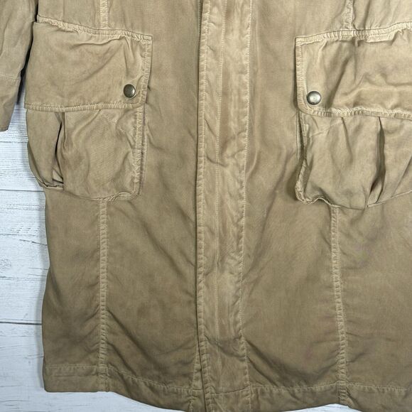 Polo Ralph Lauren Long Zip Safari Utility Jacket Khaki Women’s Sz 4 - Picture 3 of 6